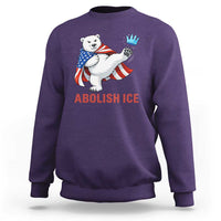 Abolish Ice Sweatshirt Funny Polar Bear Kicking Crown