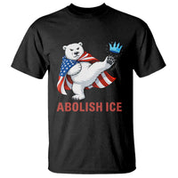 Abolish Ice T Shirt Funny Polar Bear Kicking Crown