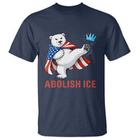 Abolish Ice T Shirt Funny Polar Bear Kicking Crown