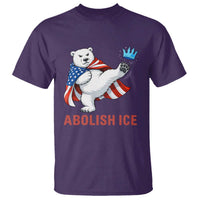 Abolish Ice T Shirt Funny Polar Bear Kicking Crown