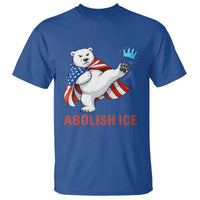 Abolish Ice T Shirt Funny Polar Bear Kicking Crown