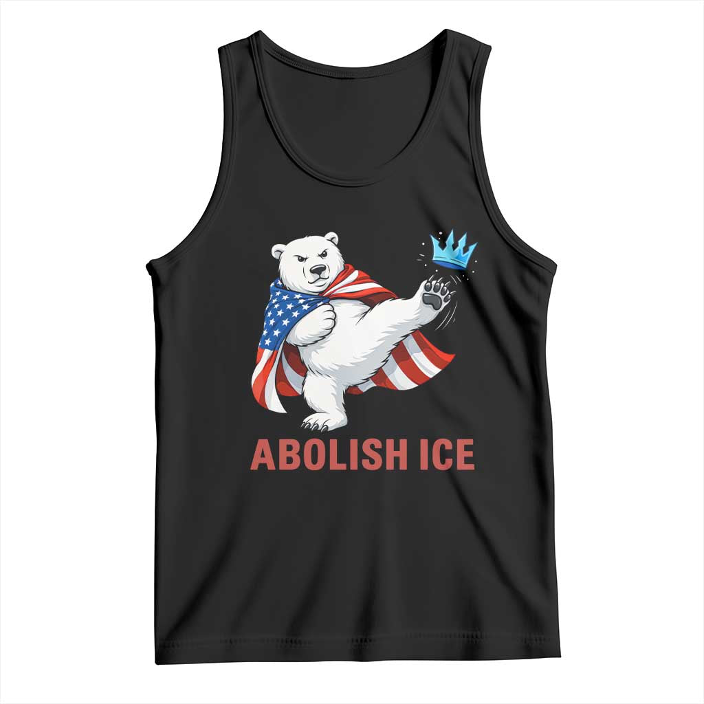 Abolish Ice Tank Top Funny Polar Bear Kicking Crown