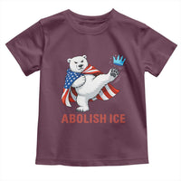 Abolish Ice Toddler T Shirt Funny Polar Bear Kicking Crown