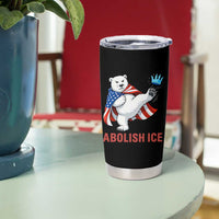 Abolish Ice Tumbler Cup Funny Polar Bear Kicking Crown