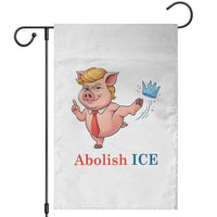 Protest Pig Kicking Icy Crown Garden Flag Political Humor Gift