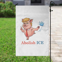 Protest Pig Kicking Icy Crown Garden Flag Political Humor Gift