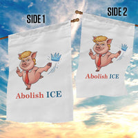 Protest Pig Kicking Icy Crown Garden Flag Political Humor Gift