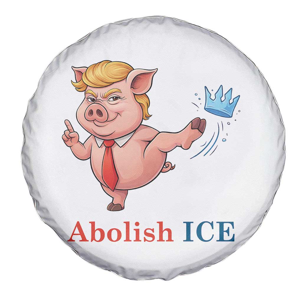 Protest Pig Kicking Icy Crown Spare Tire Cover Political Humor Gift