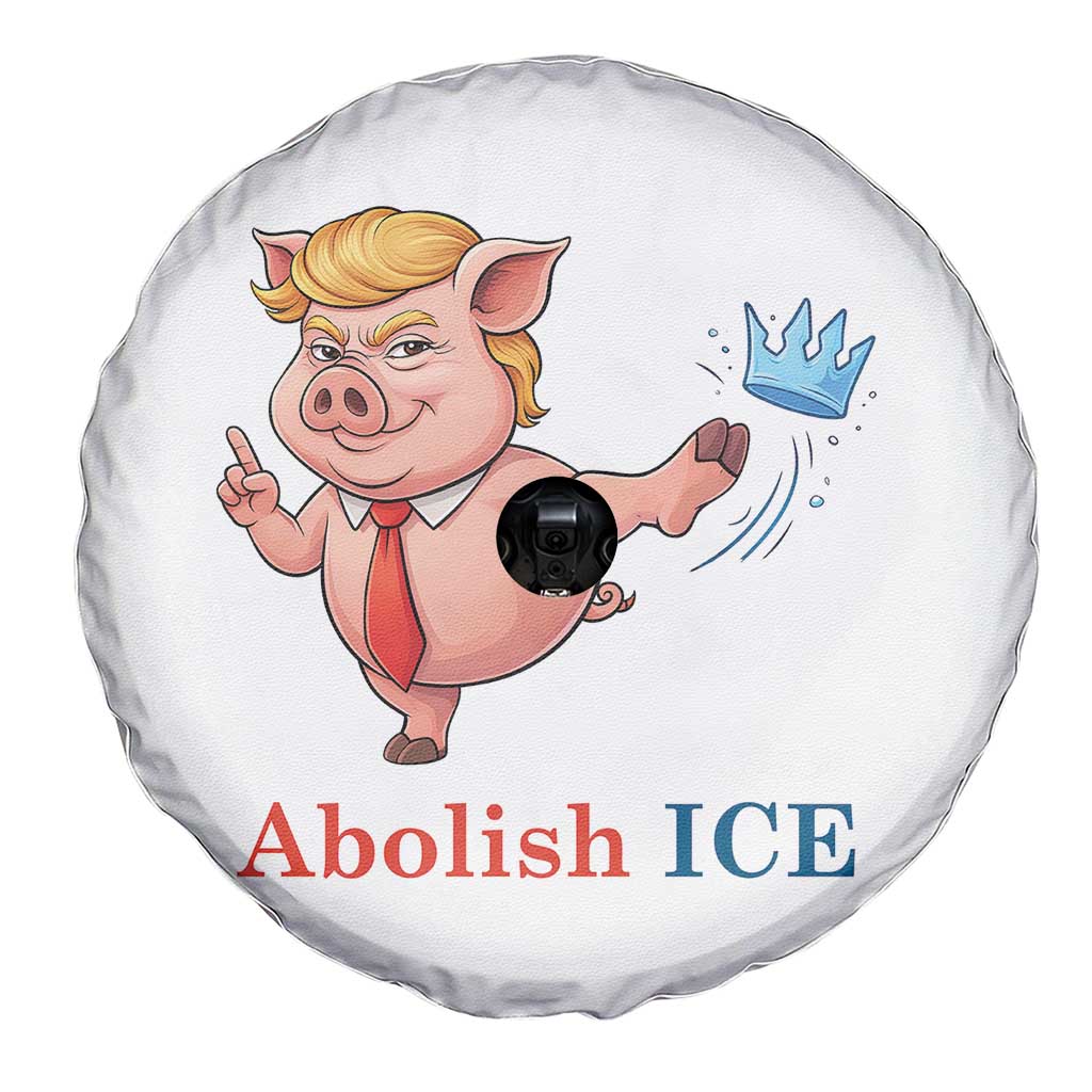 Protest Pig Kicking Icy Crown Spare Tire Cover Political Humor Gift
