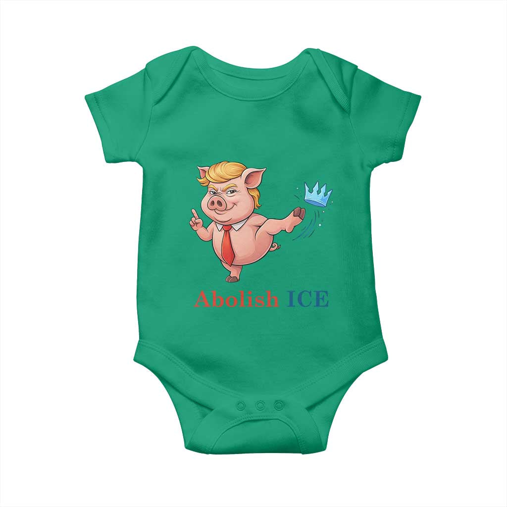 Protest Pig Kicking Icy Crown Baby Onesie Political Humor Gift