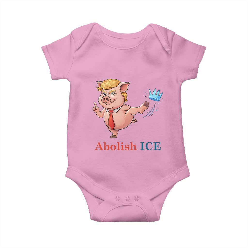 Protest Pig Kicking Icy Crown Baby Onesie Political Humor Gift