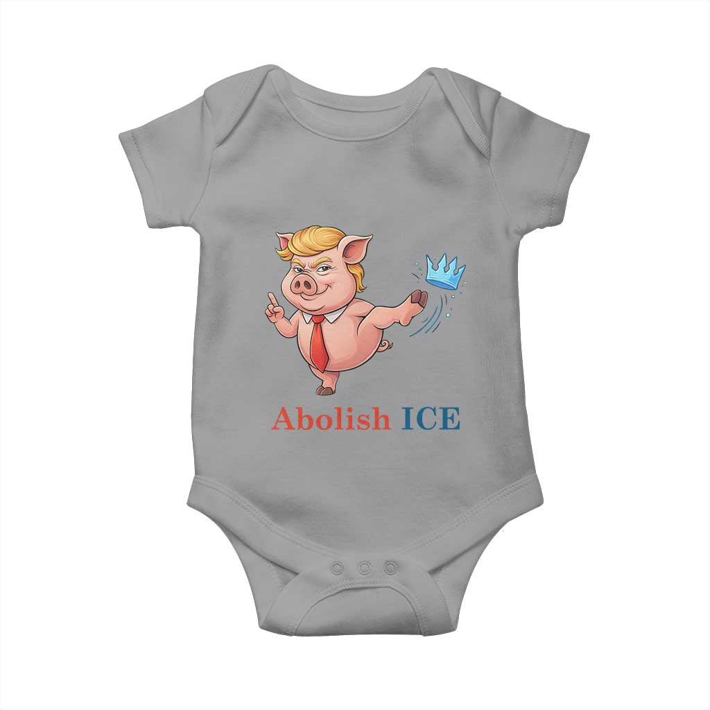 Protest Pig Kicking Icy Crown Baby Onesie Political Humor Gift