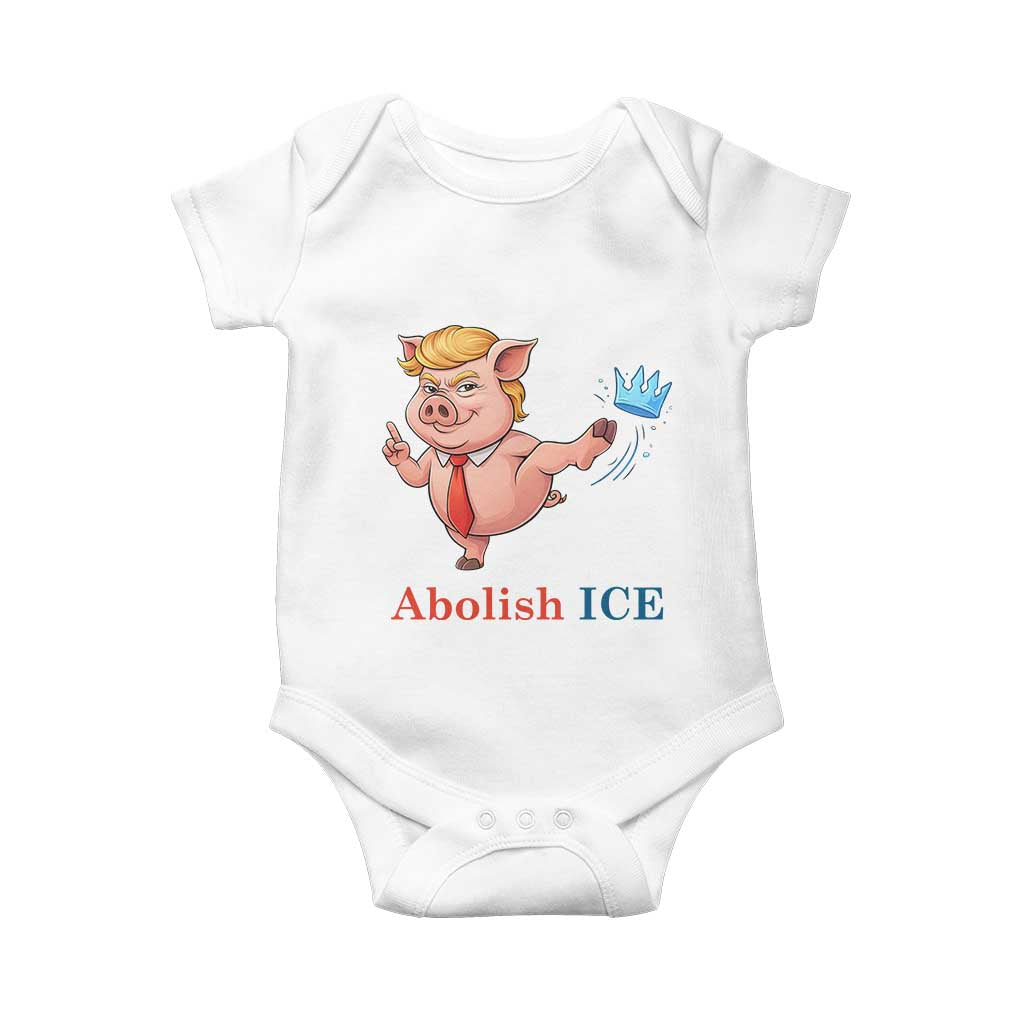 Protest Pig Kicking Icy Crown Baby Onesie Political Humor Gift