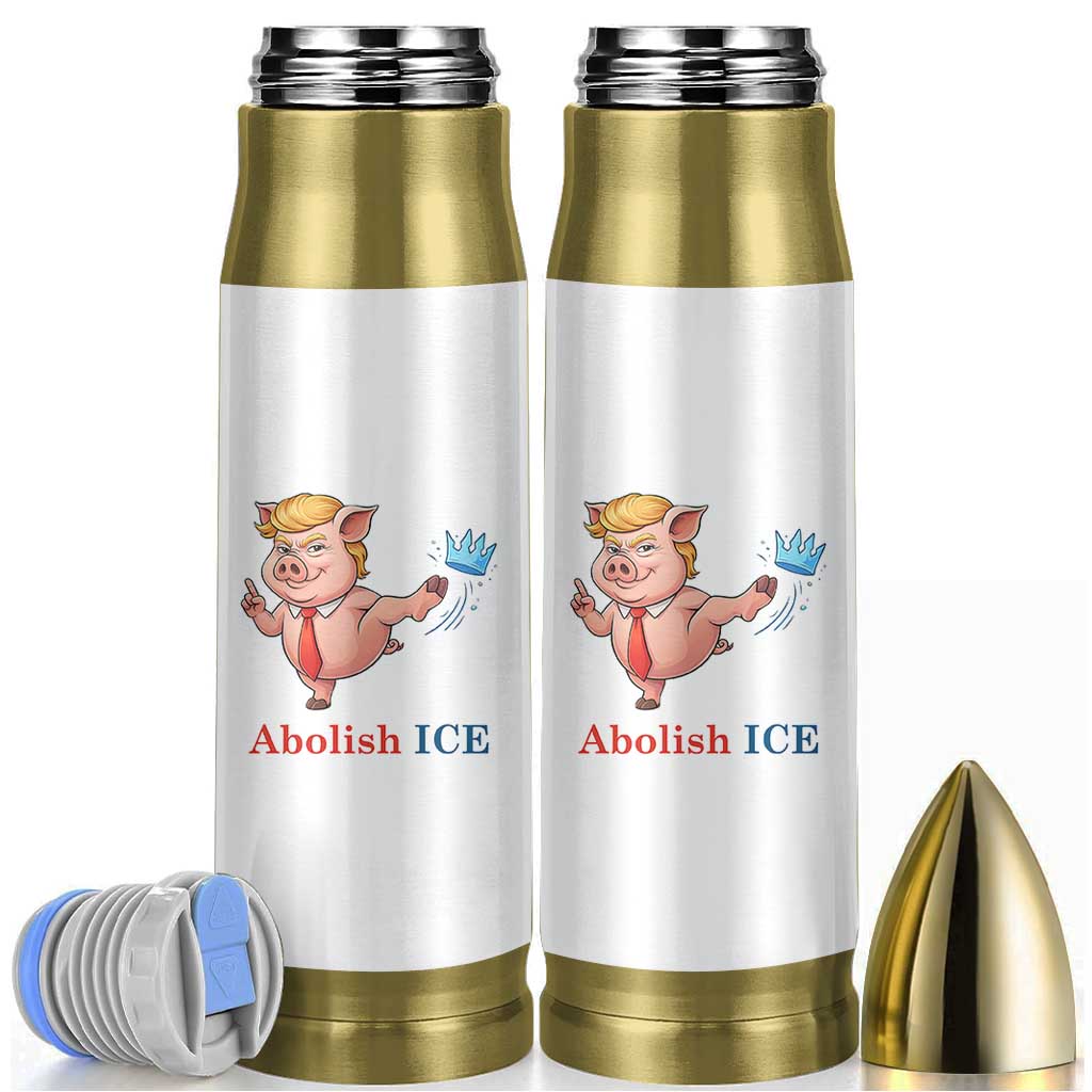 Protest Pig Kicking Icy Crown Bullet Tumbler Political Humor Gift