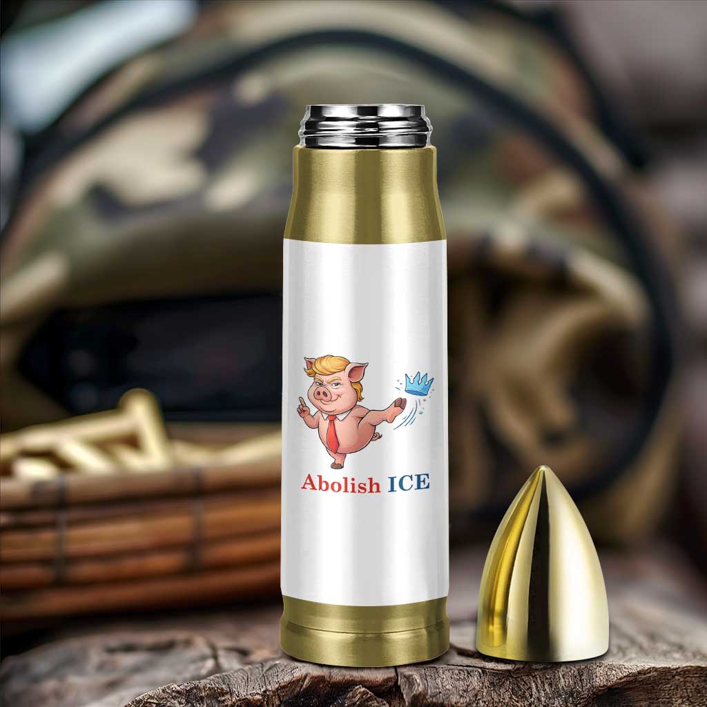 Protest Pig Kicking Icy Crown Bullet Tumbler Political Humor Gift