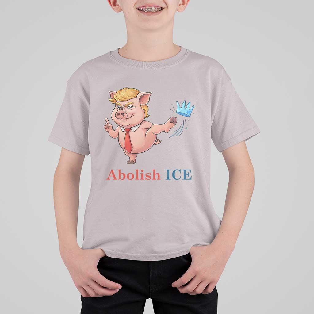 Protest Pig Kicking Icy Crown T Shirt For Kid Political Humor Gift