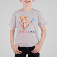 Protest Pig Kicking Icy Crown T Shirt For Kid Political Humor Gift