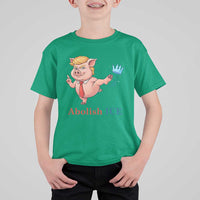Protest Pig Kicking Icy Crown T Shirt For Kid Political Humor Gift