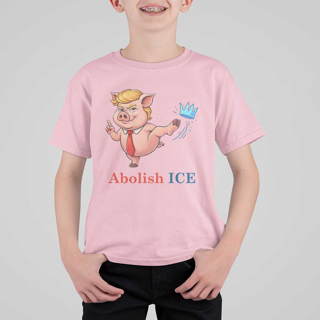 Protest Pig Kicking Icy Crown T Shirt For Kid Political Humor Gift
