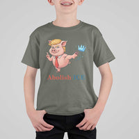Protest Pig Kicking Icy Crown T Shirt For Kid Political Humor Gift