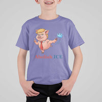 Protest Pig Kicking Icy Crown T Shirt For Kid Political Humor Gift