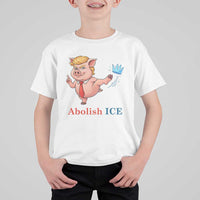 Protest Pig Kicking Icy Crown T Shirt For Kid Political Humor Gift