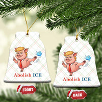 Protest Pig Kicking Icy Crown Ceramic Ornament Political Humor Gift