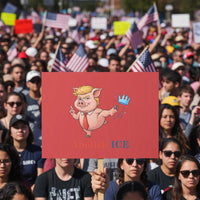 Protest Pig Kicking Icy Crown Protest Sign Political Humor Gift