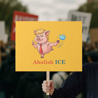 Protest Pig Kicking Icy Crown Protest Sign Political Humor Gift