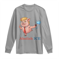 Protest Pig Kicking Icy Crown Long Sleeve Shirt Political Humor Gift