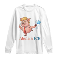 Protest Pig Kicking Icy Crown Long Sleeve Shirt Political Humor Gift