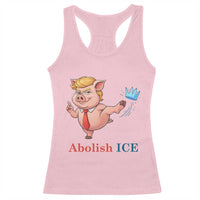 Protest Pig Kicking Icy Crown Racerback Tank Top Political Humor Gift
