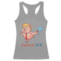 Protest Pig Kicking Icy Crown Racerback Tank Top Political Humor Gift