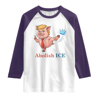 Protest Pig Kicking Icy Crown Raglan Shirt Political Humor Gift