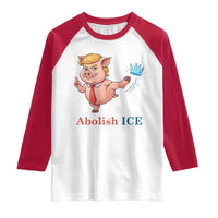 Protest Pig Kicking Icy Crown Raglan Shirt Political Humor Gift