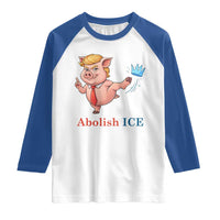 Protest Pig Kicking Icy Crown Raglan Shirt Political Humor Gift