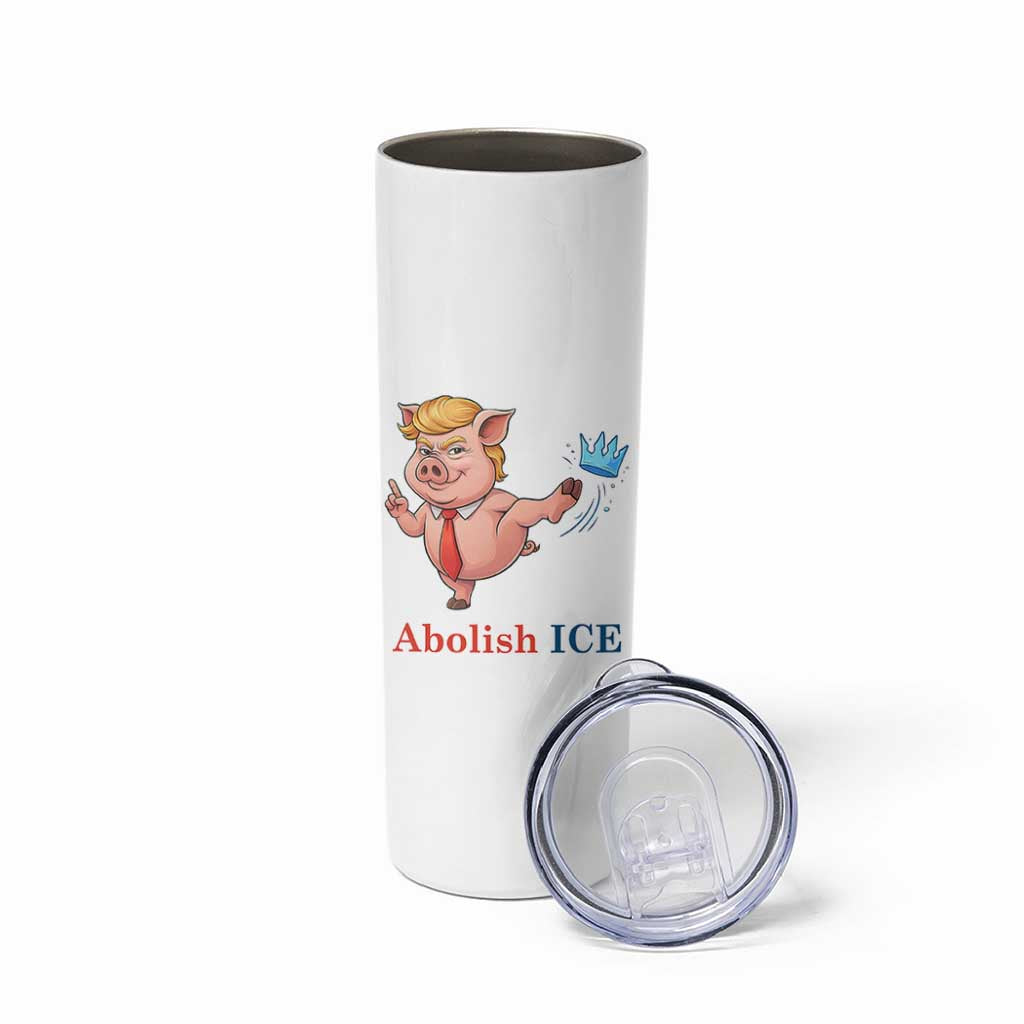 Protest Pig Kicking Icy Crown Skinny Tumbler Political Humor Gift