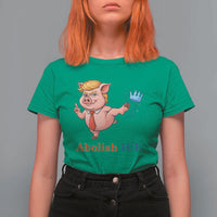 Protest Pig Kicking Icy Crown T Shirt For Women Political Humor Gift
