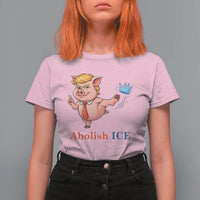 Protest Pig Kicking Icy Crown T Shirt For Women Political Humor Gift