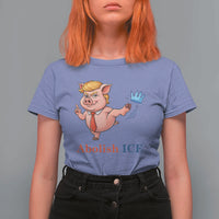 Protest Pig Kicking Icy Crown T Shirt For Women Political Humor Gift