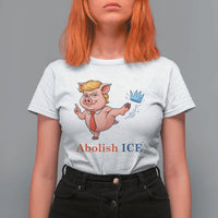 Protest Pig Kicking Icy Crown T Shirt For Women Political Humor Gift