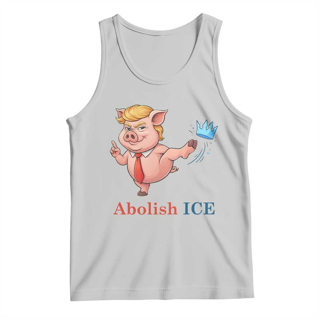 Protest Pig Kicking Icy Crown Tank Top Political Humor Gift