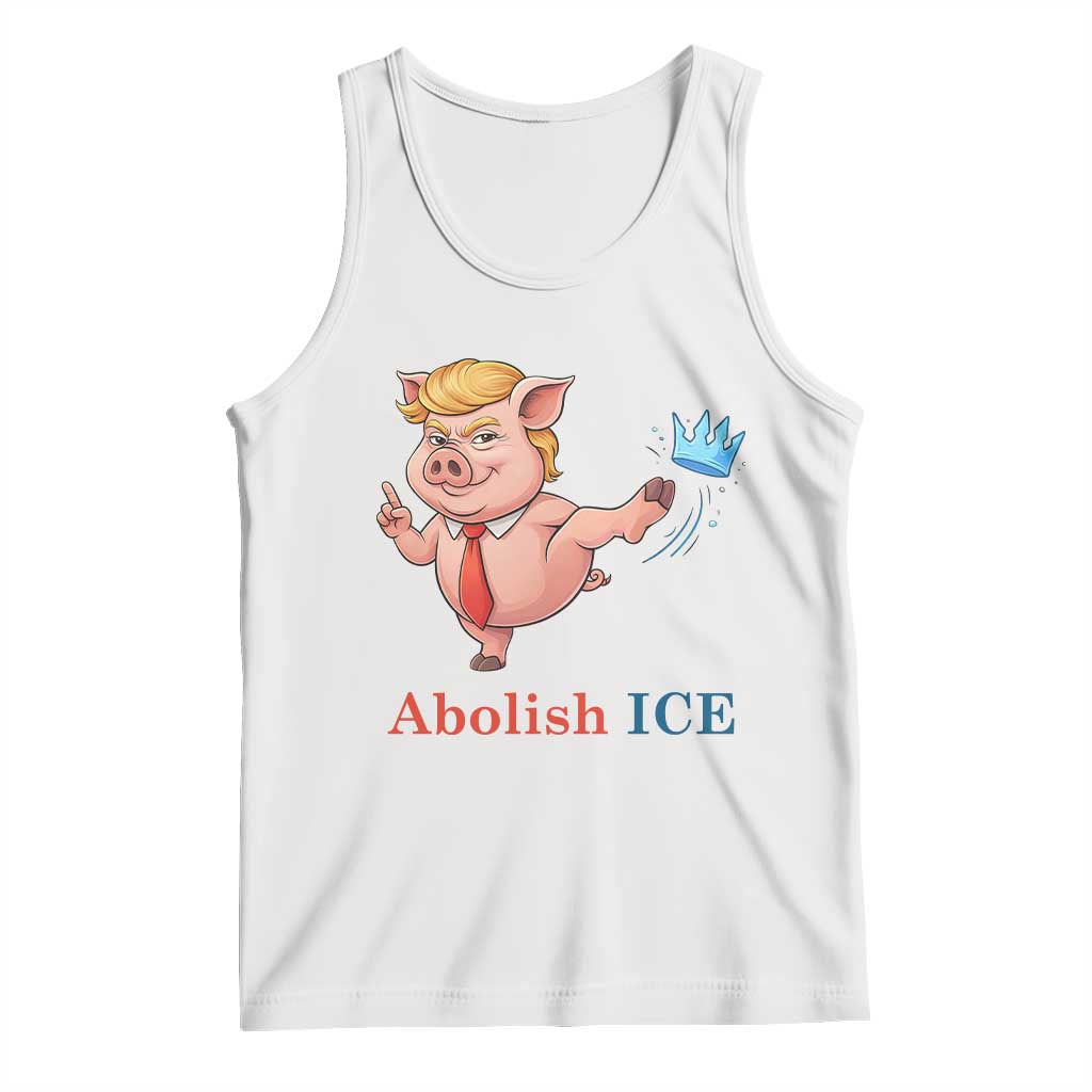 Protest Pig Kicking Icy Crown Tank Top Political Humor Gift
