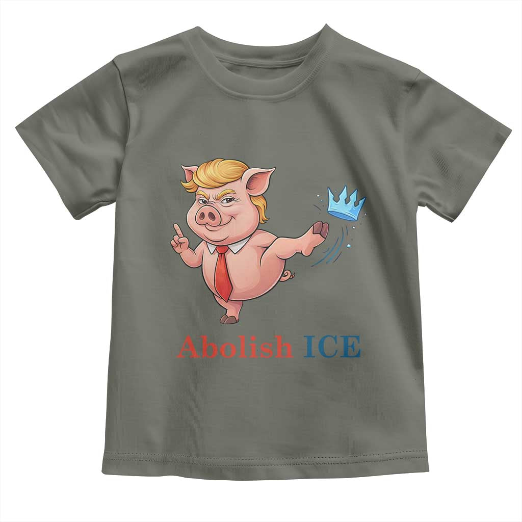 Protest Pig Kicking Icy Crown Toddler T Shirt Political Humor Gift