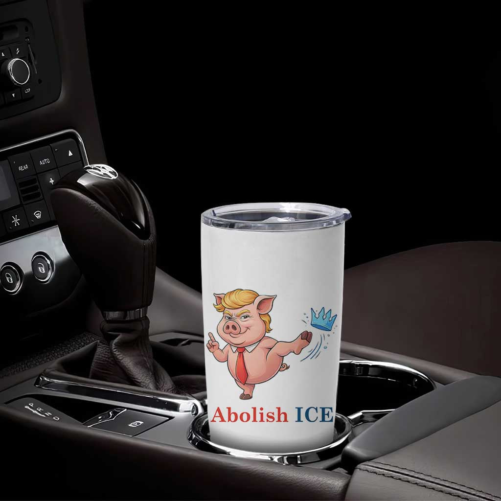 Protest Pig Kicking Icy Crown Tumbler Cup Political Humor Gift