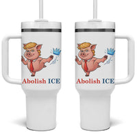 Protest Pig Kicking Icy Crown Tumbler With Handle Political Humor Gift
