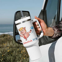 Protest Pig Kicking Icy Crown Tumbler With Handle Political Humor Gift