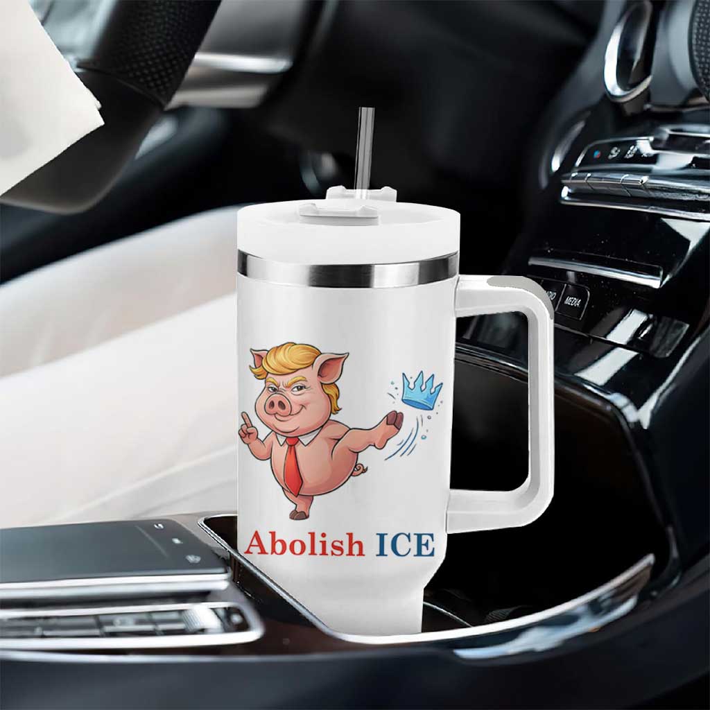 Protest Pig Kicking Icy Crown Tumbler With Handle Political Humor Gift