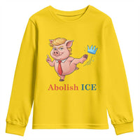 Protest Pig Kicking Icy Crown Youth Sweatshirt Political Humor Gift
