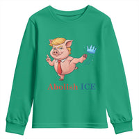 Protest Pig Kicking Icy Crown Youth Sweatshirt Political Humor Gift
